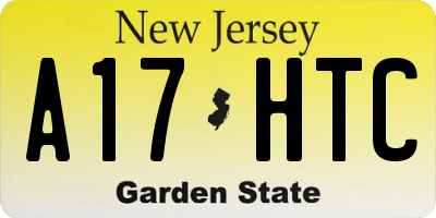NJ license plate A17HTC