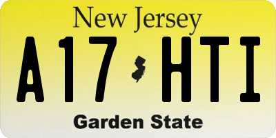 NJ license plate A17HTI