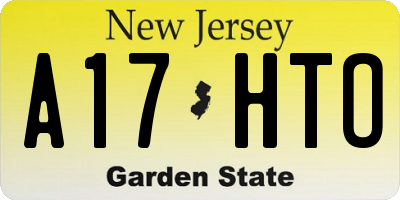 NJ license plate A17HTO
