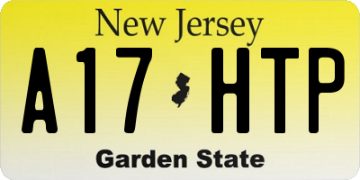 NJ license plate A17HTP