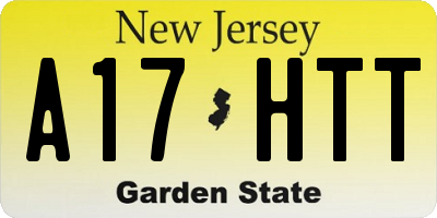 NJ license plate A17HTT