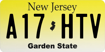 NJ license plate A17HTV