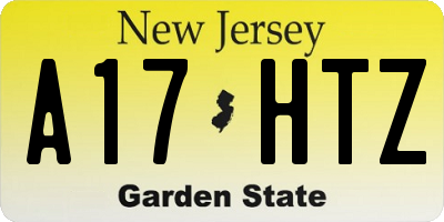 NJ license plate A17HTZ