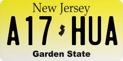 NJ license plate A17HUA