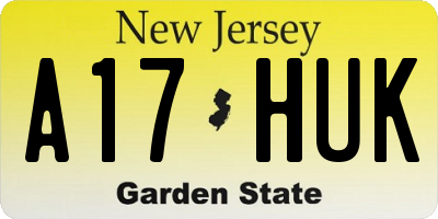 NJ license plate A17HUK
