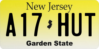 NJ license plate A17HUT