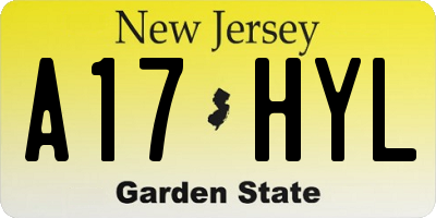 NJ license plate A17HYL