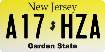 NJ license plate A17HZA