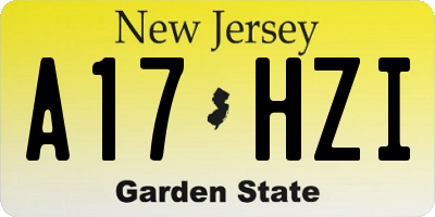 NJ license plate A17HZI