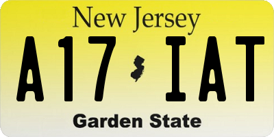 NJ license plate A17IAT