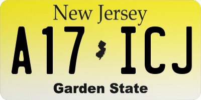 NJ license plate A17ICJ
