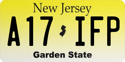 NJ license plate A17IFP