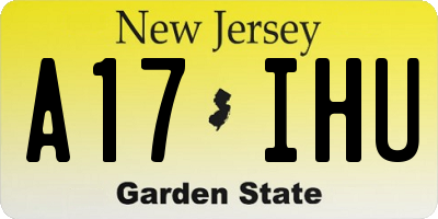 NJ license plate A17IHU