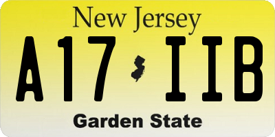 NJ license plate A17IIB