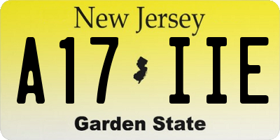 NJ license plate A17IIE