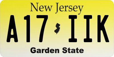 NJ license plate A17IIK