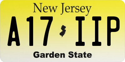 NJ license plate A17IIP