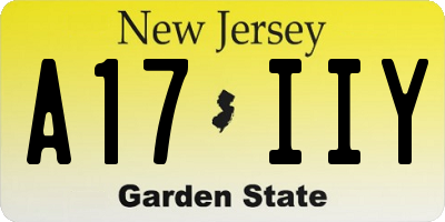 NJ license plate A17IIY