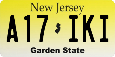 NJ license plate A17IKI
