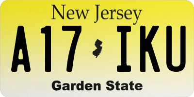 NJ license plate A17IKU