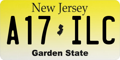 NJ license plate A17ILC