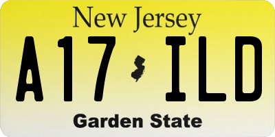 NJ license plate A17ILD