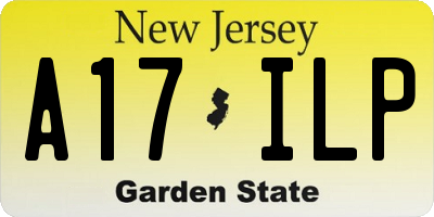 NJ license plate A17ILP