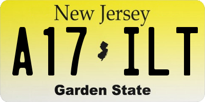 NJ license plate A17ILT