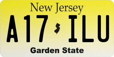 NJ license plate A17ILU