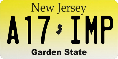 NJ license plate A17IMP
