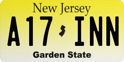 NJ license plate A17INN