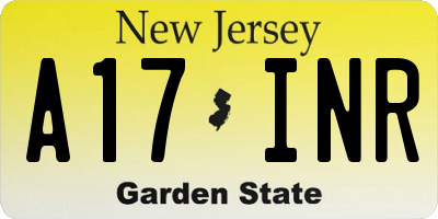 NJ license plate A17INR