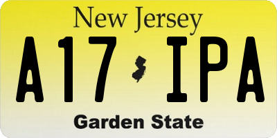 NJ license plate A17IPA