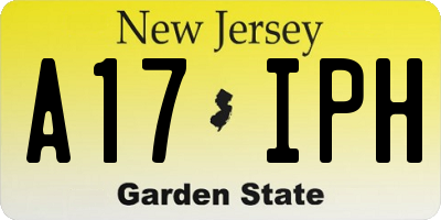 NJ license plate A17IPH
