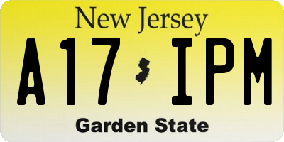 NJ license plate A17IPM