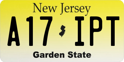 NJ license plate A17IPT
