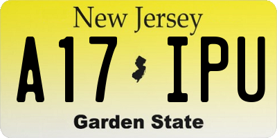 NJ license plate A17IPU