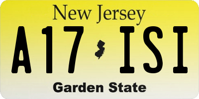 NJ license plate A17ISI