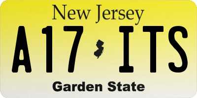 NJ license plate A17ITS