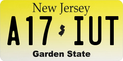NJ license plate A17IUT