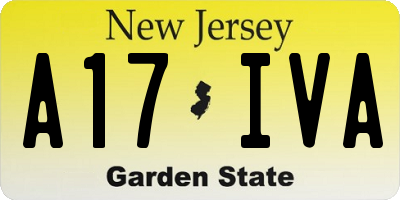 NJ license plate A17IVA