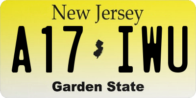 NJ license plate A17IWU