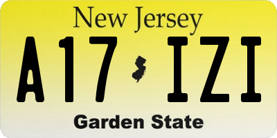 NJ license plate A17IZI