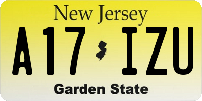 NJ license plate A17IZU