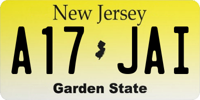 NJ license plate A17JAI