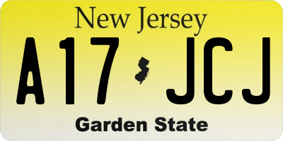 NJ license plate A17JCJ