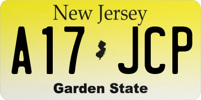 NJ license plate A17JCP