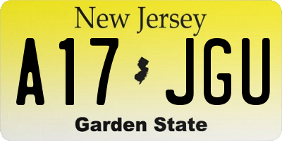 NJ license plate A17JGU