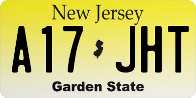 NJ license plate A17JHT