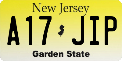 NJ license plate A17JIP